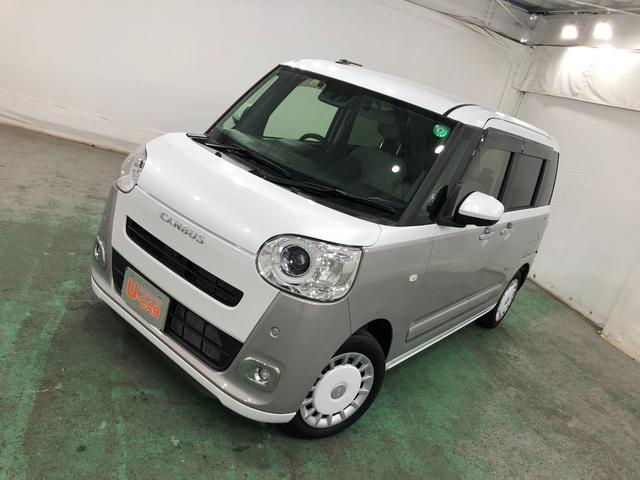 ムーヴキャンバスストライプスＧ　車検整備付／走行１９２８０キロ／ナビドラレコ１年保証距離無制限　走行距離１９２８０キロ　純正フルセグナビ　パノラマモニター　ドラレコ　純正マット　サイドエアバッグ　ＬＥＤヘッドランプ　アイドリングストップ　シートヒーター　両側電動スライドドア（埼玉県）の中古車