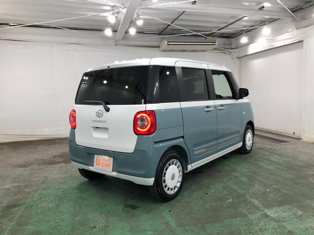 ムーヴキャンバスストライプスＧ　走行１３４１キロ／ナビ／バックカメラ一年保証・走行距離無制限　走行１３４１キロ　フルセグナビ　ブルートゥース　バックカメラ　ＤＶＤ　クリアランスソナー　ＬＥＤヘッドライト　オートライト　シートヒーター　両側電動スライドドア（埼玉県）の中古車