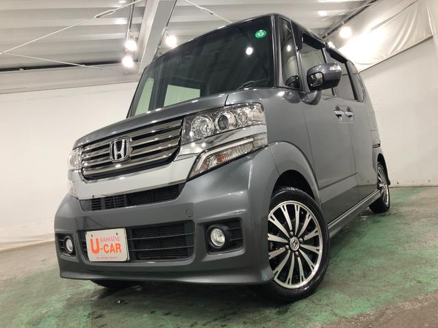 N−BOXカスタムGターボSSパッケージ 走行61433キロ/車検整備付/ナビ一年保証・走行距離無制限 走行61433キロ ワンセグナビ ブルートゥース バックカメラ ドラレコ サイドエアバック オートライト HIDヘッドライト 両側電動スライドドア(埼玉県)の中古車