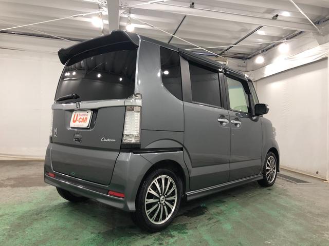 N−BOXカスタムGターボSSパッケージ 走行61433キロ/車検整備付/ナビ一年保証・走行距離無制限 走行61433キロ ワンセグナビ ブルートゥース バックカメラ ドラレコ サイドエアバック オートライト HIDヘッドライト 両側電動スライドドア(埼玉県)の中古車