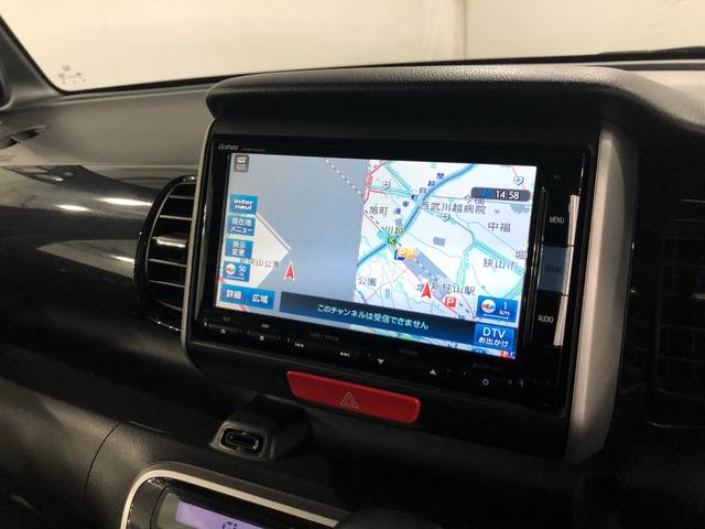 N−BOXカスタムGターボSSパッケージ 走行61433キロ/車検整備付/ナビ一年保証・走行距離無制限 走行61433キロ ワンセグナビ ブルートゥース バックカメラ ドラレコ サイドエアバック オートライト HIDヘッドライト 両側電動スライドドア(埼玉県)の中古車