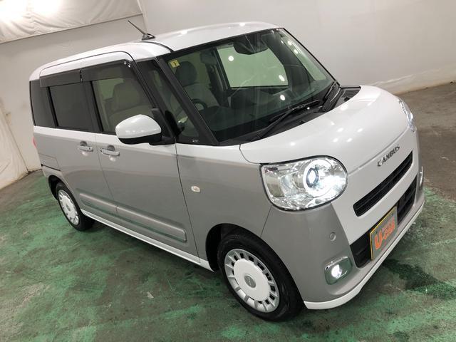 ムーヴキャンバスストライプスGターボ 走行36674キロ LED 両側電スラ一年保証・走行距離無制限 走行36674キロ サイドエアバック クリアランスソナー オートライト オートマチックハイビーム LEDヘッドライト ベンチシート シートヒーター 両側電動スライドドア(埼玉県)の中古車