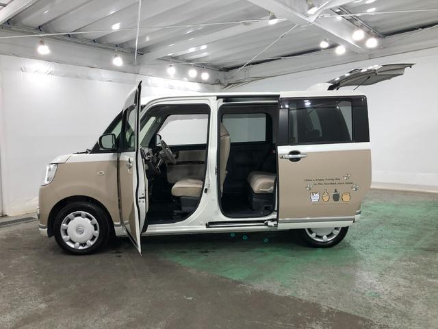 ムーヴキャンバスGメイクアップリミテッド SAIII フルタイム4WD ナビ1年保証距離無制限 雹害跡 走行距離84048キロ パノラマモニター ドラレコ 純正マット サイドエアバッグ LEDヘッドランプ アイドリングストップ シートヒーター 両側電動スライドドア(埼玉県)の中古車