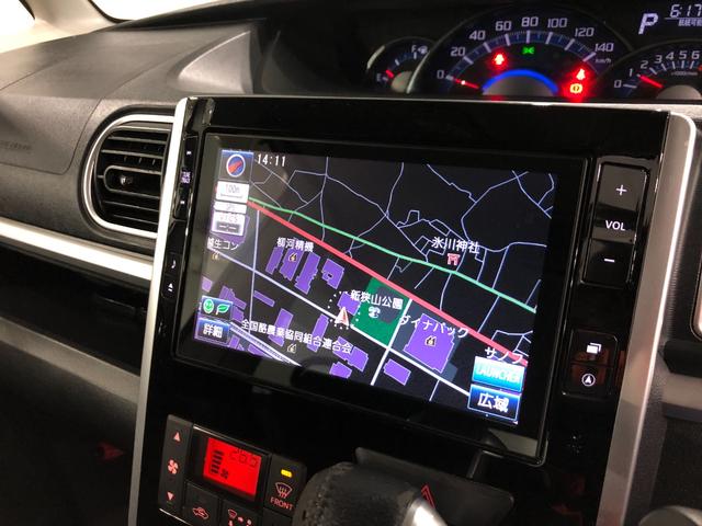 タントカスタムＲＳトップエディションＳＡ　走行７９９２１キロ／ナビ一年保証・走行距離無制限　走行７９９２１キロ　フルセグナビ　ブルートゥース　バックカメラ　ドラレコ　後席モニター　オートライト　ＬＥＤヘッドライト　両側電動スライドドア（埼玉県）の中古車