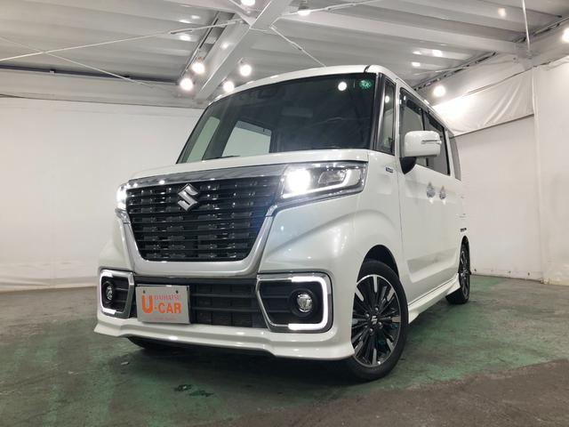 スペーシアカスタムハイブリッドＸＳターボ　走行４５８５９キロ／ナビバックカメラ一年保証・走行距離無制限　走行４５８５９キロ　フルセグナビ　バックカメラ　ＥＴＣ　ブルートゥース　サイドエアバック　クリアランスソナー　オートライト　ＬＥＤヘッドライト　シートヒーター　両側電動スライ（埼玉県）の中古車