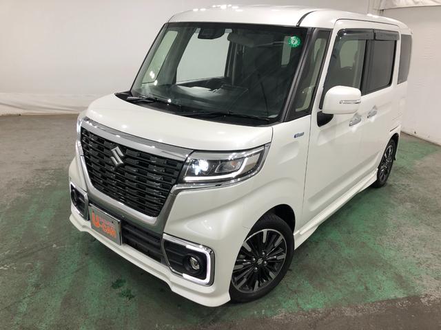 スペーシアカスタムハイブリッドＸＳターボ　走行４５８５９キロ／ナビバックカメラ一年保証・走行距離無制限　走行４５８５９キロ　フルセグナビ　バックカメラ　ＥＴＣ　ブルートゥース　サイドエアバック　クリアランスソナー　オートライト　ＬＥＤヘッドライト　シートヒーター　両側電動スライ（埼玉県）の中古車