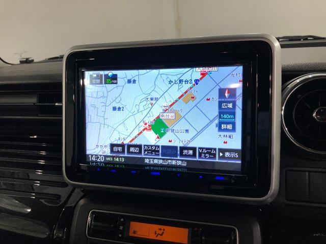 スペーシアカスタムハイブリッドＸＳターボ　走行４５８５９キロ／ナビバックカメラ一年保証・走行距離無制限　走行４５８５９キロ　フルセグナビ　バックカメラ　ＥＴＣ　ブルートゥース　サイドエアバック　クリアランスソナー　オートライト　ＬＥＤヘッドライト　シートヒーター　両側電動スライ（埼玉県）の中古車