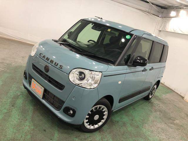 ムーヴキャンバスセオリーＧターボ　走行２８１１０キロ／車検整備付／ナビ一年保証・走行距離無制限　走行２８１１０キロ　フルセグナビ　ＥＴＣ　ブルートゥース　バックカメラ　ドラレコ　クリアランスソナー　オートライト　ＬＥＤヘッドライト　　シートヒーター　両側電動スライドドア（埼玉県）の中古車