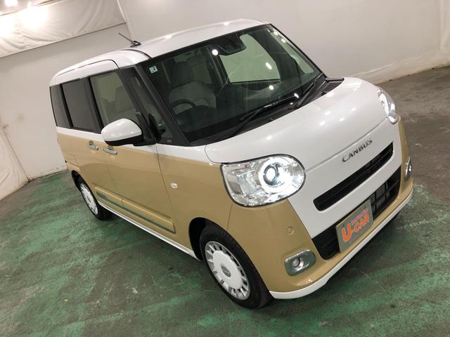 ムーヴキャンバスストライプスＧ　走行１５７４キロ／ナビ／バックカメラ一年保証・走行距離無制限　走行１５７４キロ　フルセグナビ　バックカメラ　ブルートゥース　サイドエアバック　クリアランスソナー　ＬＥＤヘッドライト　シートヒーター　両側電動スライドドア（埼玉県）の中古車