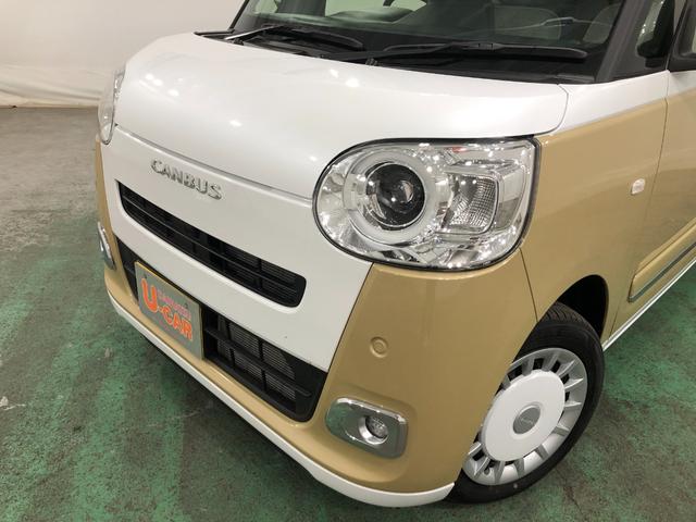 ムーヴキャンバスストライプスＧ　走行１５７４キロ／ナビ／バックカメラ一年保証・走行距離無制限　走行１５７４キロ　フルセグナビ　バックカメラ　ブルートゥース　サイドエアバック　クリアランスソナー　ＬＥＤヘッドライト　シートヒーター　両側電動スライドドア（埼玉県）の中古車