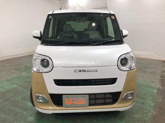 ムーヴキャンバスストライプスＧ　走行１５７４キロ／ナビ／バックカメラ一年保証・走行距離無制限　走行１５７４キロ　フルセグナビ　バックカメラ　ブルートゥース　サイドエアバック　クリアランスソナー　ＬＥＤヘッドライト　シートヒーター　両側電動スライドドア（埼玉県）の中古車