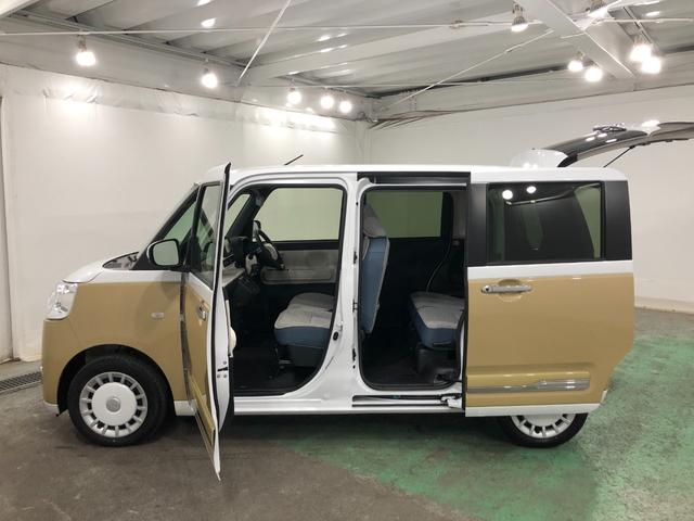 ムーヴキャンバスストライプスＧ　走行１５７４キロ／ナビ／バックカメラ一年保証・走行距離無制限　走行１５７４キロ　フルセグナビ　バックカメラ　ブルートゥース　サイドエアバック　クリアランスソナー　ＬＥＤヘッドライト　シートヒーター　両側電動スライドドア（埼玉県）の中古車