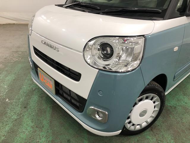 ムーヴキャンバスストライプスＧ　走行２５キロ／両側電動スライドドア一年保証・走行距離無制限　走行２５キロ　サイドエアバック　クリアランスソナー　オートライト　ＬＥＤヘッドライト　アイドリングストップ　ベンチシート　シートヒーター　両側電動スライドドア（埼玉県）の中古車