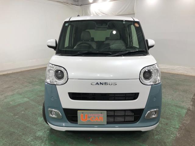 ムーヴキャンバスストライプスＧ　走行２５キロ／両側電動スライドドア一年保証・走行距離無制限　走行２５キロ　サイドエアバック　クリアランスソナー　オートライト　ＬＥＤヘッドライト　アイドリングストップ　ベンチシート　シートヒーター　両側電動スライドドア（埼玉県）の中古車