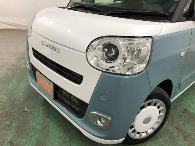 ムーヴキャンバスストライプスGターボ 走行8695キロ/純正ナビ/ドラレコ1年保証距離無制限 走行距離8695キロ 純正フルセグナビ バックカメラ ドラレコ 純正マット サイドエアバッグ LEDヘッドランプ アイドリングストップ シートヒーター 両側電動スライドドア(埼玉県)の中古車