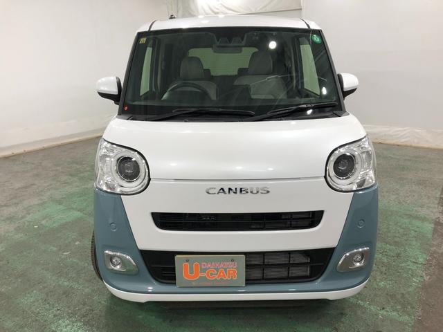 ムーヴキャンバスストライプスGターボ 走行8695キロ/純正ナビ/ドラレコ1年保証距離無制限 走行距離8695キロ 純正フルセグナビ バックカメラ ドラレコ 純正マット サイドエアバッグ LEDヘッドランプ アイドリングストップ シートヒーター 両側電動スライドドア(埼玉県)の中古車