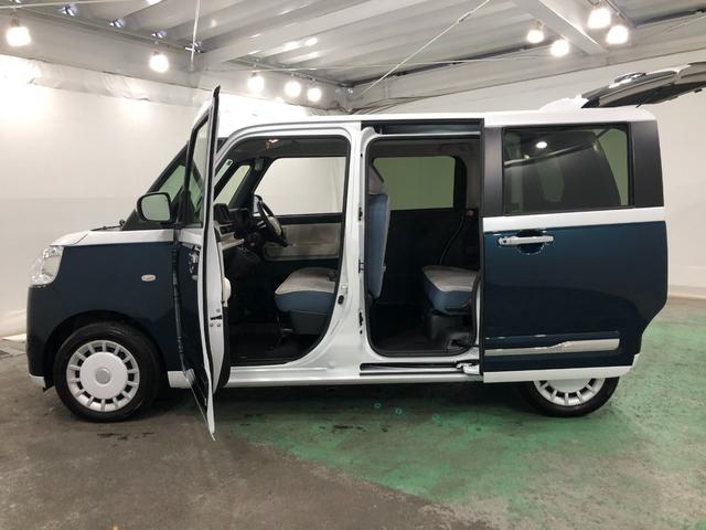 ムーヴキャンバスストライプスG 走行2681キロ/シートヒータ/LEDランプ1年保証距離無制限 走行距離2681キロ 純正マット サイドエアバッグ LEDヘッドランプ アイドリングストップ シートヒーター 両側電動スライドドア オート格納式ドアミラー プッシュボタンスタート(埼玉県)の中古車