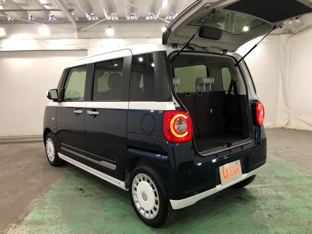 ムーヴキャンバスストライプスG 走行2681キロ/シートヒータ/LEDランプ1年保証距離無制限 走行距離2681キロ 純正マット サイドエアバッグ LEDヘッドランプ アイドリングストップ シートヒーター 両側電動スライドドア オート格納式ドアミラー プッシュボタンスタート(埼玉県)の中古車