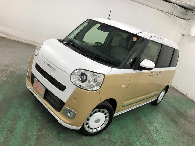 ムーヴキャンバスストライプスG 社外新品フルセグナビ バックモニターフルセグナビ バックカメラ ブルートゥース 純正マット サイドエアバッグ LEDヘッドランプ アイドリングストップ シートヒーター 両側電動スライドドア 1年保証距離無制限 走行距離5145キロ(埼玉県)の中古車