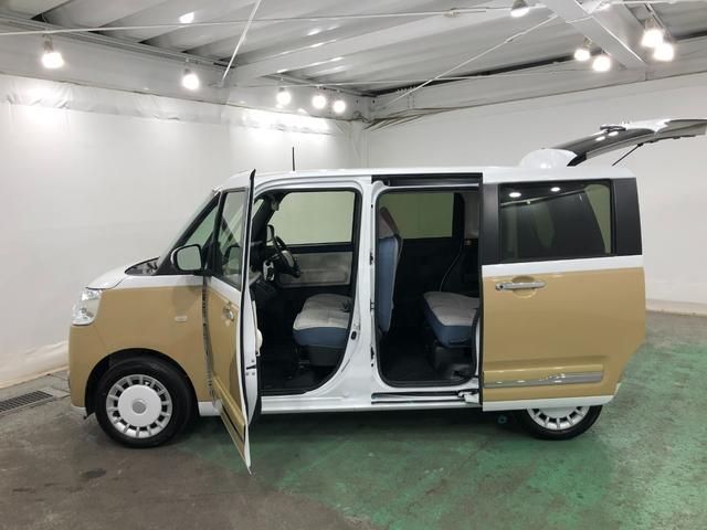 ムーヴキャンバスストライプスG 社外新品フルセグナビ バックモニターフルセグナビ バックカメラ ブルートゥース 純正マット サイドエアバッグ LEDヘッドランプ アイドリングストップ シートヒーター 両側電動スライドドア 1年保証距離無制限 走行距離5145キロ(埼玉県)の中古車