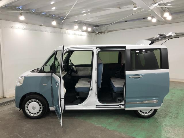 ムーヴキャンバスストライプスＧ　走行２３５８キロ／シートヒーター／ＬＥＤ１年保証距離無制限　走行距離２３５８キロ　ＵＳＢソケット　マット　サイドエアバッグ　ＬＥＤヘッドランプ　アイドリングストップ　シートヒーター　両側電動スライドドア　オート格納式ドアミラー　キーフリー（埼玉県）の中古車