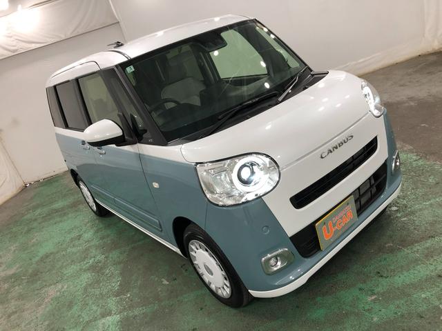 ムーヴキャンバスストライプスＧ　走行３６７４キロ／ＬＥＤヘッドランプ／マット１年保証距離無制限　走行距離３６７４キロ　純正マット　サイドエアバッグ　ＬＥＤヘッドランプ　アイドリングストップ　シートヒーター　両側電動スライドドア　プッシュボタンスタート　オート格納式ドアミラー（埼玉県）の中古車