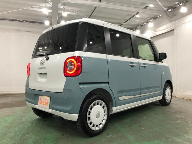 ムーヴキャンバスストライプスＧ　走行３６７４キロ／ＬＥＤヘッドランプ／マット１年保証距離無制限　走行距離３６７４キロ　純正マット　サイドエアバッグ　ＬＥＤヘッドランプ　アイドリングストップ　シートヒーター　両側電動スライドドア　プッシュボタンスタート　オート格納式ドアミラー（埼玉県）の中古車