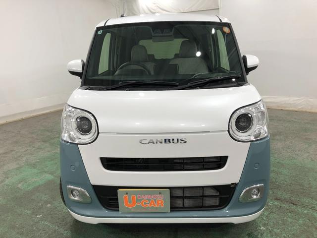 ムーヴキャンバスストライプスＧ　走行３６７４キロ／ＬＥＤヘッドランプ／マット１年保証距離無制限　走行距離３６７４キロ　純正マット　サイドエアバッグ　ＬＥＤヘッドランプ　アイドリングストップ　シートヒーター　両側電動スライドドア　プッシュボタンスタート　オート格納式ドアミラー（埼玉県）の中古車