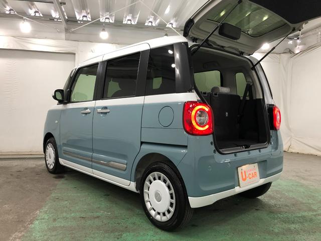 ムーヴキャンバスストライプスＧ　走行３６７４キロ／ＬＥＤヘッドランプ／マット１年保証距離無制限　走行距離３６７４キロ　純正マット　サイドエアバッグ　ＬＥＤヘッドランプ　アイドリングストップ　シートヒーター　両側電動スライドドア　プッシュボタンスタート　オート格納式ドアミラー（埼玉県）の中古車