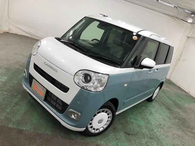 ムーヴキャンバスストライプスG 走行3183キロ/ナビ/バックカメラ一年保証・走行距離無制限 走行3183キロ フルセグナビ バックカメラ ブルートゥース クリアランスソナー LEDヘッドライト シートヒーター 両側電動スライドドア(埼玉県)の中古車