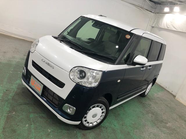 ムーヴキャンバスストライプスGターボ 走行12583キロ/ナビ/4WD一年保証・走行距離無制限 走行12583キロ フルセグナビ ブルートゥース バックカメラ ドラレコ サイドエアバック LEDヘッドライト シートヒーター 両側電動スライドドア ecoIDLE非装着車(埼玉県)の中古車