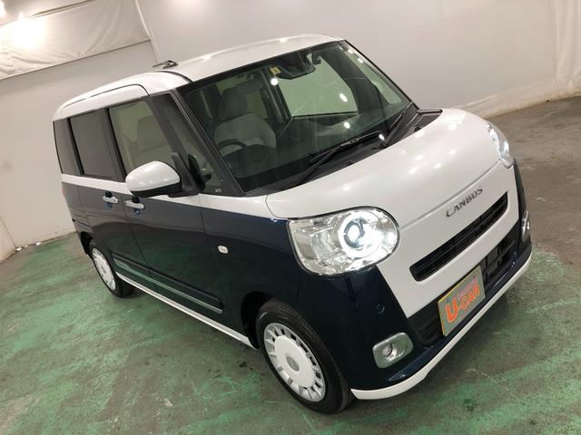 ムーヴキャンバスストライプスG 走行10416キロ/純正ナビ/ドラレコ1年保証距離無制限 走行距離10416キロ 純正フルセグナビ バックカメラ ドラレコ 純正マット サイドエアバッグ LEDヘッドランプ アイドリングストップ シートヒーター 両側電動スライドドア(埼玉県)の中古車