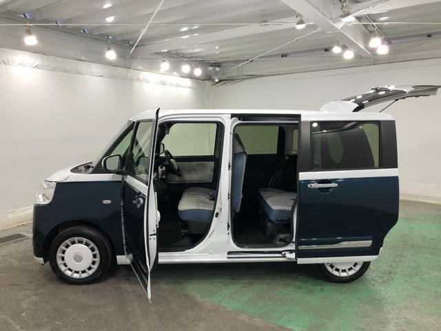 ムーヴキャンバスストライプスG 走行10416キロ/純正ナビ/ドラレコ1年保証距離無制限 走行距離10416キロ 純正フルセグナビ バックカメラ ドラレコ 純正マット サイドエアバッグ LEDヘッドランプ アイドリングストップ シートヒーター 両側電動スライドドア(埼玉県)の中古車