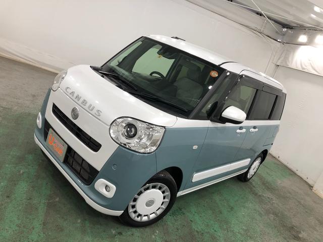 ムーヴキャンバスストライプスＧ　オーディオレス　ＬＥＤヘッドライト　Ｂカメラオートライト　ＬＥＤヘッドライト　ベンチシート　シートヒーター　両側電動スライドドア　サイドエアバック　クリアランスソナー　オートマチックハイビーム　一年保証・走行距離無制限　走行１６６８７キロ（埼玉県）の中古車