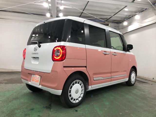 ムーヴキャンバスストライプスＧ　走行２８４５キロ／クリアランスソナー一年保証・走行距離無制限　走行２８４５キロ　サイドエアバック　クリアランスソナー　オートマチックハイビーム　オートライト　ＬＥＤヘッドライト　ベンチシート　シートヒーター　両側電動スライドドア（埼玉県）の中古車