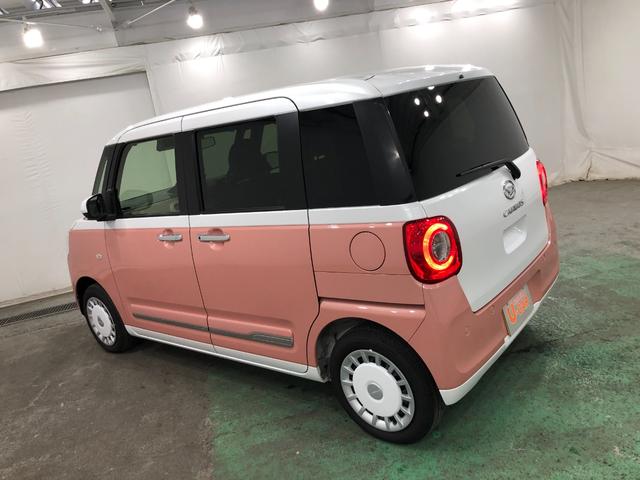 ムーヴキャンバスストライプスＧ　走行２８４５キロ／クリアランスソナー一年保証・走行距離無制限　走行２８４５キロ　サイドエアバック　クリアランスソナー　オートマチックハイビーム　オートライト　ＬＥＤヘッドライト　ベンチシート　シートヒーター　両側電動スライドドア（埼玉県）の中古車