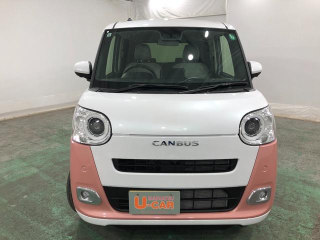 ムーヴキャンバスストライプスＧ　走行２８４５キロ／クリアランスソナー一年保証・走行距離無制限　走行２８４５キロ　サイドエアバック　クリアランスソナー　オートマチックハイビーム　オートライト　ＬＥＤヘッドライト　ベンチシート　シートヒーター　両側電動スライドドア（埼玉県）の中古車