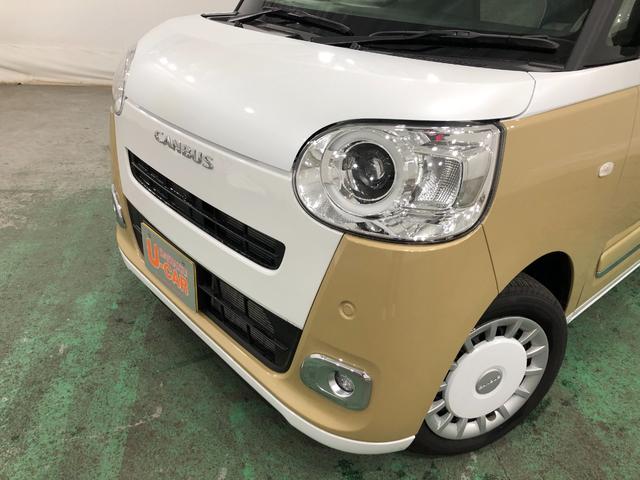 ムーヴキャンバスストライプスＧ　走行５６６８キロ／ＬＥＤヘッドランプ／マット一年保証・走行距離無制限　走行５６６８キロ　サイドエアバック　クリアランスソナー　オートマチックハイビーム　オートライト　ＬＥＤヘッドライト　ベンチシート　シートヒーター　両側電動スライドドア（埼玉県）の中古車