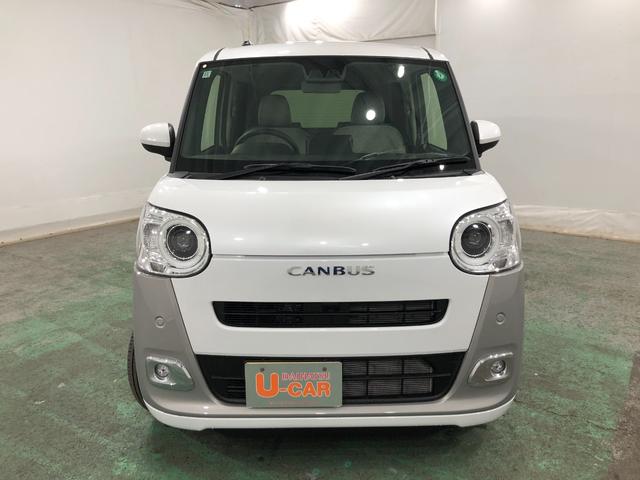 ムーヴキャンバスストライプスG 走行3013キロ/クリアランスソナー一年保証・走行距離無制限 走行3013キロ サイドエアバック クリアランスソナー オートマチックハイビーム オートライト LEDヘッドライト ベンチシート シートヒーター 両側電動スライドドア(埼玉県)の中古車