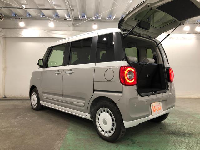 ムーヴキャンバスストライプスG 走行3013キロ/クリアランスソナー一年保証・走行距離無制限 走行3013キロ サイドエアバック クリアランスソナー オートマチックハイビーム オートライト LEDヘッドライト ベンチシート シートヒーター 両側電動スライドドア(埼玉県)の中古車