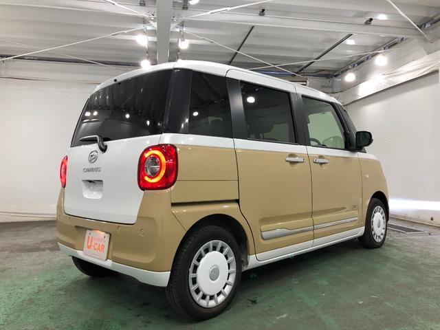 ムーヴキャンバスストライプスG 走行3379キロ/クリアランスソナー一年保証・走行距離無制限 走行3379キロ サイドエアバック クリアランスソナー オートマチックハイビーム オートライト LEDヘッドライト ベンチシート シートヒーター 両側電動スライドドア(埼玉県)の中古車