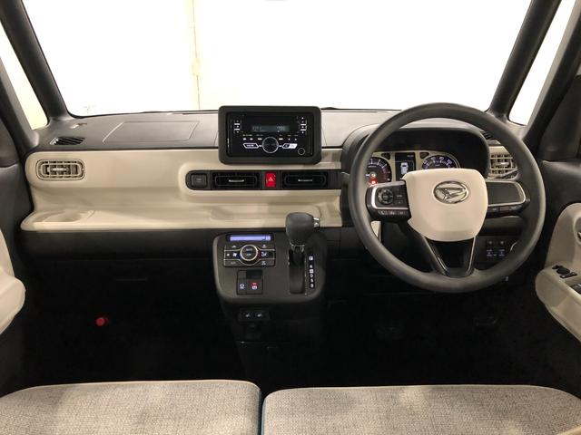 ムーヴキャンバスストライプスＧ　走行３８１５キロ／クリアランスソナー一年保証・走行距離無制限　走行５６６８キロ　サイドエアバック　クリアランスソナー　オートマチックハイビーム　オートライト　ＬＥＤヘッドライト　ベンチシート　シートヒーター　両側電動スライドドア（埼玉県）の中古車