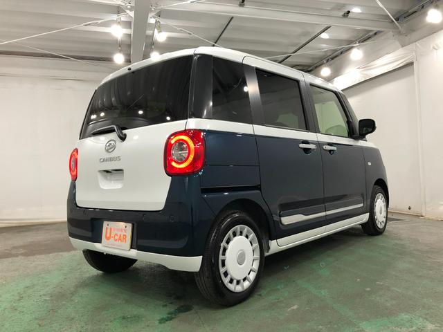 ムーヴキャンバスストライプスG 走行4744キロ/LEDヘッドランプ/マット1年保証距離無制限 走行距離4744キロ USBソケット 純正マット サイドエアバッグ LEDヘッドランプ アイドリングストップ シートヒーター 両側電動スライドドア オート格納式ドアミラー(埼玉県)の中古車