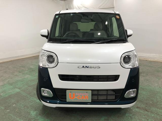 ムーヴキャンバスストライプスG 走行4744キロ/LEDヘッドランプ/マット1年保証距離無制限 走行距離4744キロ USBソケット 純正マット サイドエアバッグ LEDヘッドランプ アイドリングストップ シートヒーター 両側電動スライドドア オート格納式ドアミラー(埼玉県)の中古車