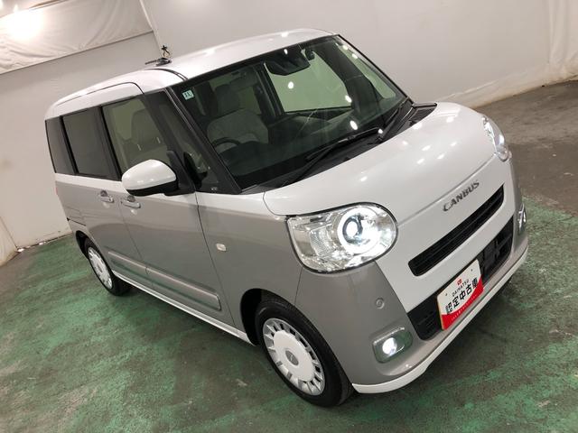 ムーヴキャンバスストライプスGターボ 走行14212キロ/ドラレコ/ETCディスプレイオーディオ ETC ドラレコ バックカメラ クリアランスソナー オートライト LEDヘッドライト シートヒーター 両側電動スライドドア 一年保証・走行距離無制限走行14212キロ(東京都)の中古車