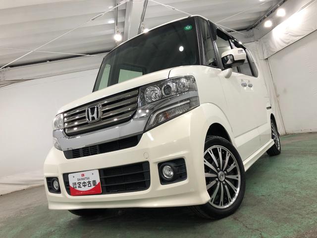 N−BOXカスタムG ターボSSパッケージ 走行69249キロ/車検整備付一年保証・走行距離無制限走行69249キロ 車検整備付 ワンセグナビ バックカメラ ETC サイドエアバック オートライト HIDヘッドライト 両側電動スライドドア(埼玉県)の中古車