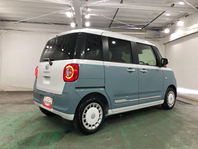 ムーヴキャンバスストライプスGターボ 走行2798キロ/シートヒーター一年保証・走行距離無制限走行2798キロ サイドエアバック クリアランスソナー オートマチックハイビーム オートライト LEDヘッドライト ベンチシート シートヒーター 両側電動スライドドア(埼玉県)の中古車