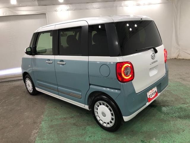 ムーヴキャンバスストライプスGターボ 走行2798キロ/シートヒーター一年保証・走行距離無制限走行2798キロ サイドエアバック クリアランスソナー オートマチックハイビーム オートライト LEDヘッドライト ベンチシート シートヒーター 両側電動スライドドア(埼玉県)の中古車