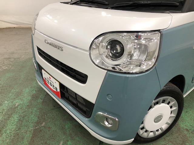 ムーヴキャンバスストライプスGターボ 走行2798キロ/シートヒーター一年保証・走行距離無制限走行2798キロ サイドエアバック クリアランスソナー オートマチックハイビーム オートライト LEDヘッドライト ベンチシート シートヒーター 両側電動スライドドア(埼玉県)の中古車