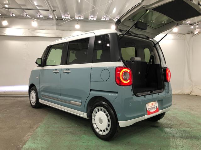 ムーヴキャンバスストライプスGターボ 走行2798キロ/シートヒーター一年保証・走行距離無制限走行2798キロ サイドエアバック クリアランスソナー オートマチックハイビーム オートライト LEDヘッドライト ベンチシート シートヒーター 両側電動スライドドア(埼玉県)の中古車